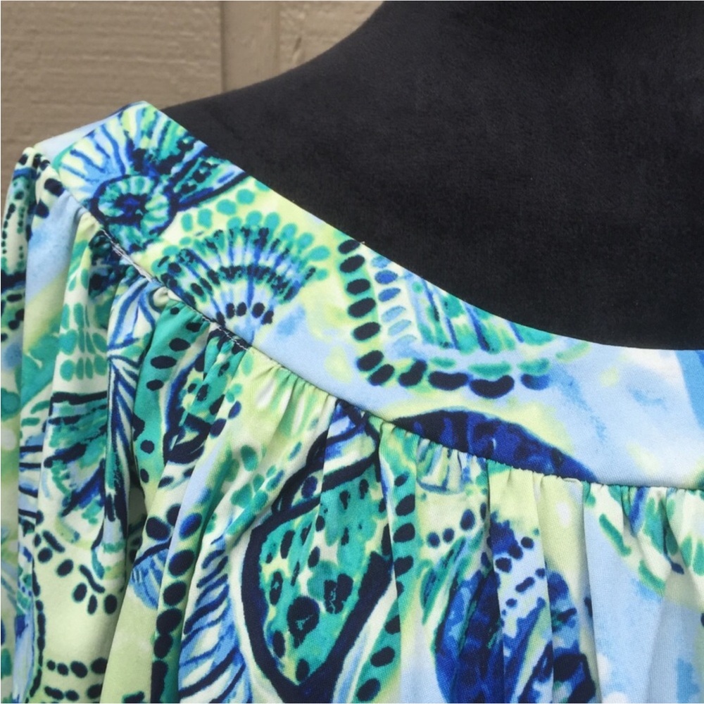 Links Blue/Green Shell Blouse - Picture 5 of 11
